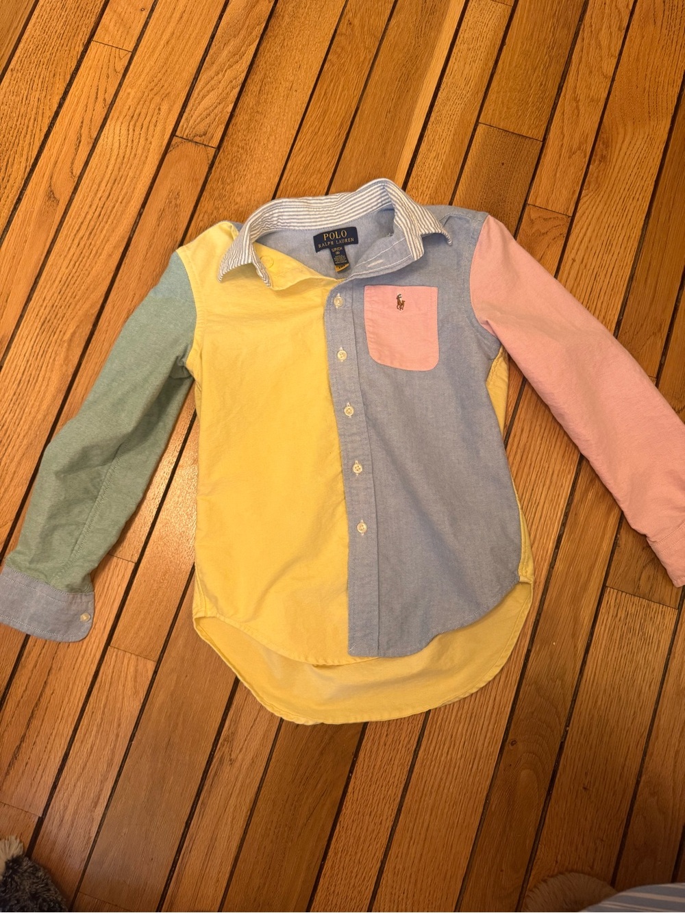 Polo by Ralph Lauren Pastel Patchwork Button-Down Shirt - Picture 2 of 5